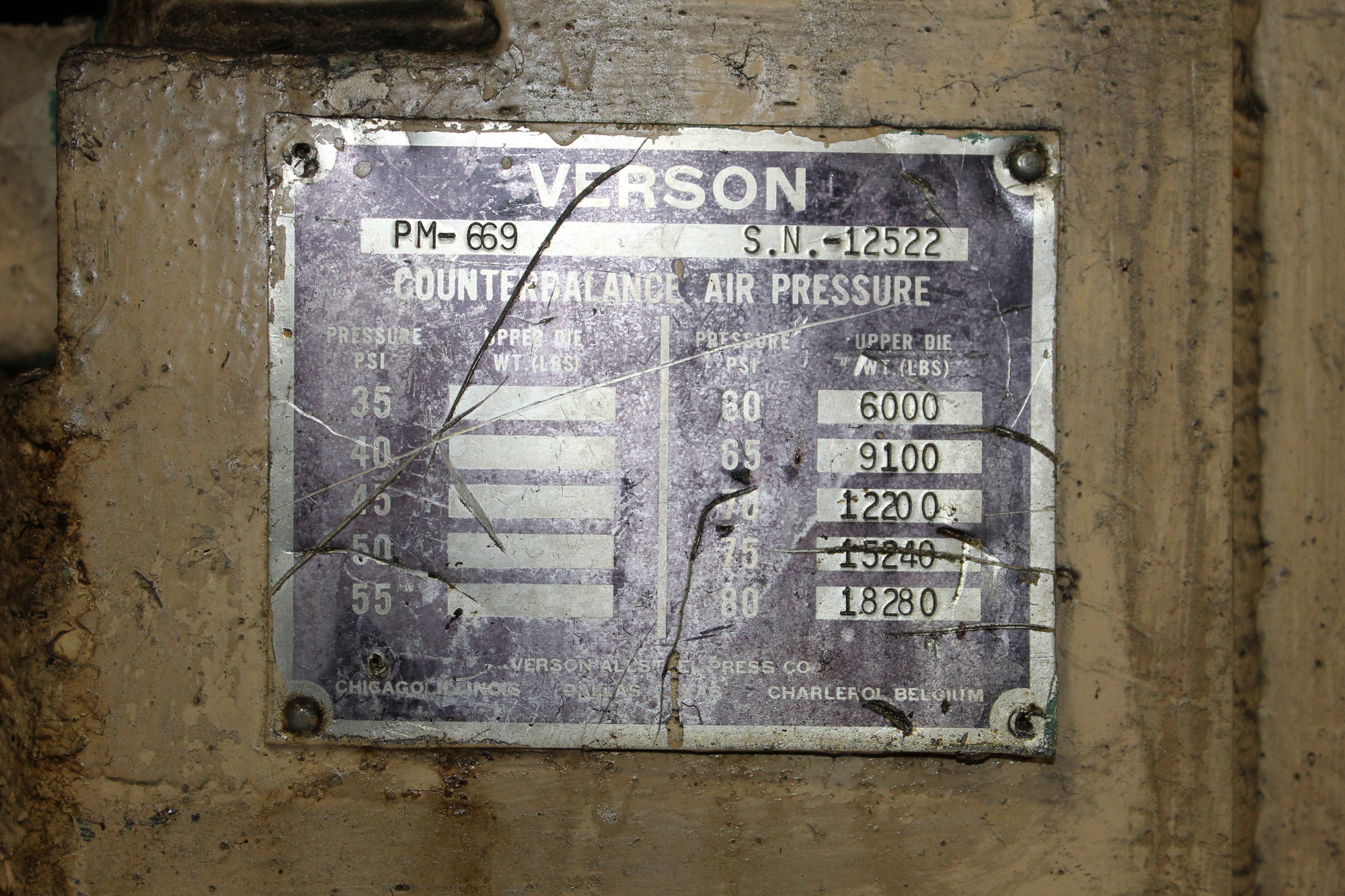 VERSON S2-000-1085-60T Stamping Press | Levy Recovery Group